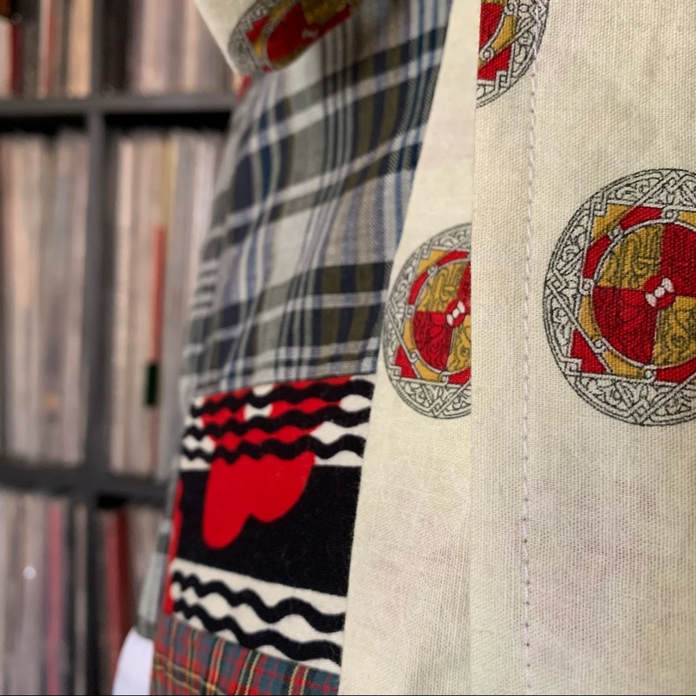 Mickey Mouse Plaid Wrap Patchwork Disneyland 80s - image 8